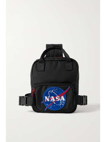 BALENCIAGA Space XS Rucksack aus recyceltem Canvas mit Applikationen