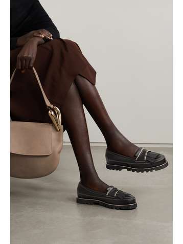 CHLOÉ Idol embellished leather loafers