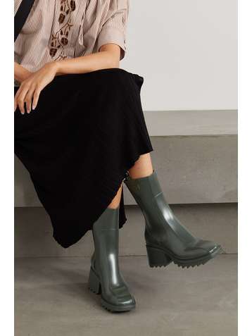 CHLOÉ Betty logo-embossed rubber boots