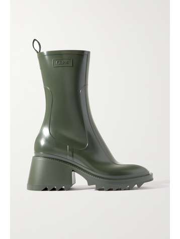 CHLOÉ Betty logo-embossed rubber boots