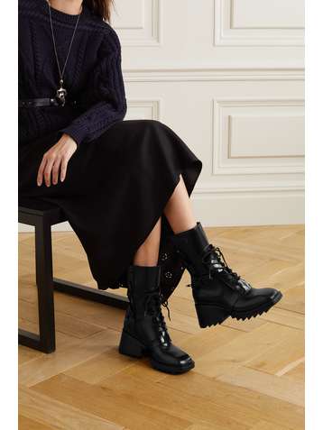 CHLOÉ Betty logo-embossed rubber ankle boots