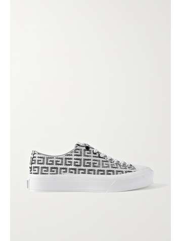 GIVENCHY City 4G leather-trimmed logo-jacquard sneakers