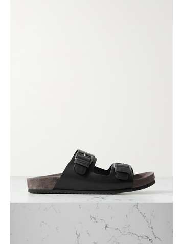 BRUNELLO CUCINELLI Bead-embellished leather sandals