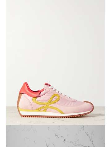 LOEWE Flow Runner Sneakers aus Leder, Veloursleder und Shell