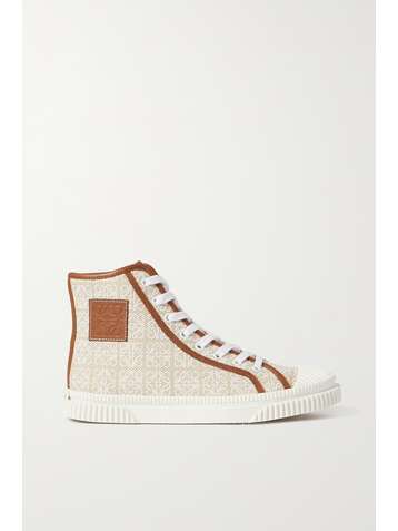 LOEWE Sneakers aus Jacquard mit Lederbesätzen