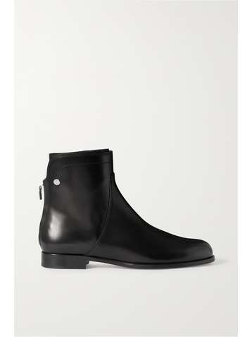 LORO PIANA Welly leather ankle boots