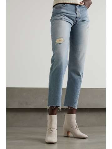 LORO PIANA Maxi Charms suede ankle boots