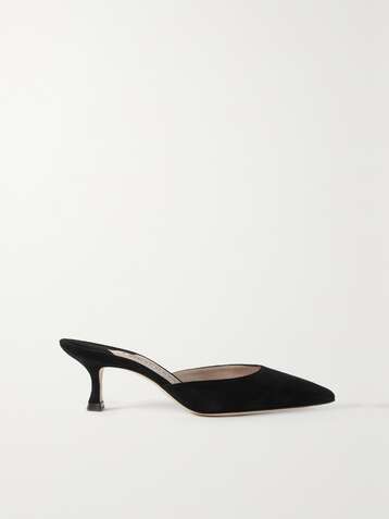 MANOLO BLAHNIK Carolyne 50 suede mules