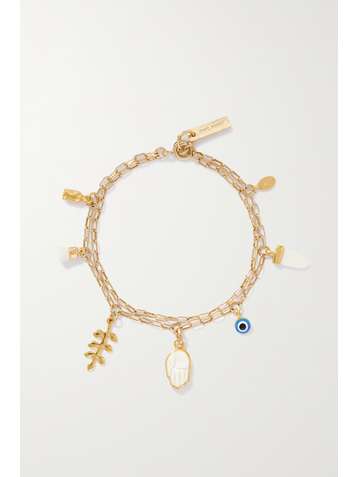 ISABEL MARANT Bracelet en métal doré, corne et résine