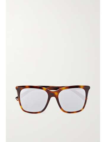 GIVENCHY D-frame tortoiseshell acetate mirrored sunglasses