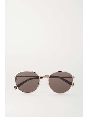 GIVENCHY Goldfarbene Sonnenbrille mit rundem Rahmen