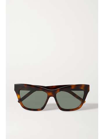 SAINT LAURENT Cat-eye tortoiseshell acetate sunglasses
