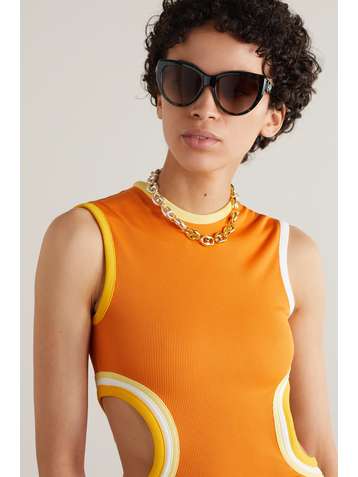 GUCCI EYEWEAR Cat-eye tortoiseshell acetate sunglasses