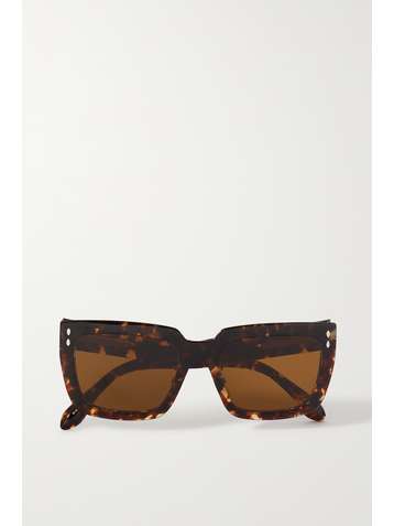 ISABEL MARANT Sophy square-frame tortoiseshell acetate sunglasses