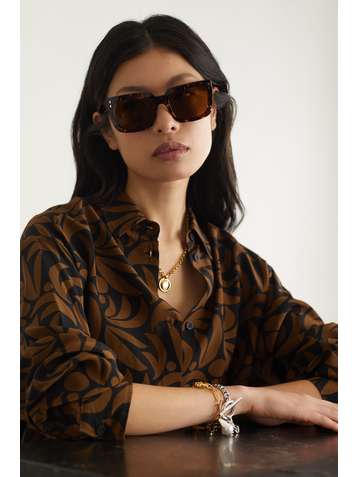 ISABEL MARANT Sophy square-frame tortoiseshell acetate sunglasses