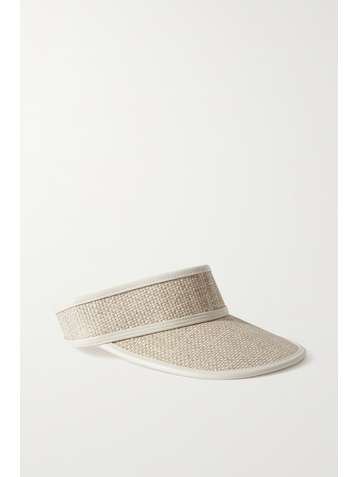 RAG & BONE Visière en paille à finitions en cuir