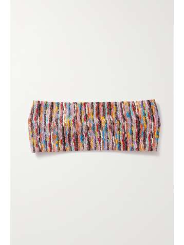 MISSONI Bandeau en mailles crochetées métallisées