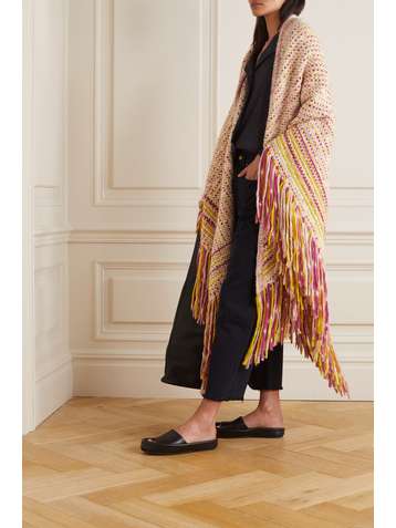 GABRIELA HEARST Fringed embroidered cashmere wrap