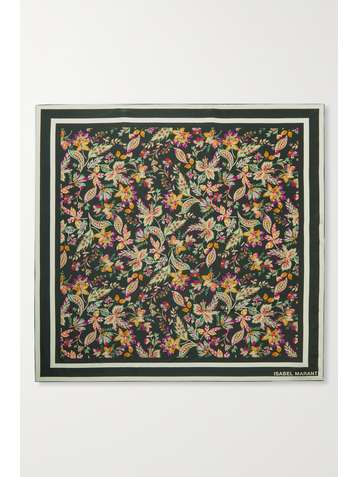 ISABEL MARANT Foulard en soie à imprimé fleuri