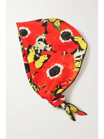 LOEWE + Joe Brainard printed silk-twill scarf