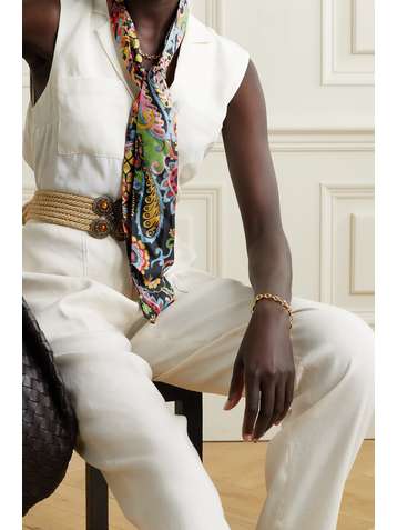 ETRO Arizona printed silk-twill scarf