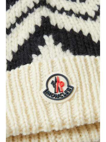 MONCLER Bonnet en laine mélangée intarsia