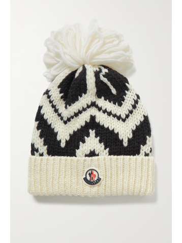 MONCLER Bonnet en laine mélangée intarsia