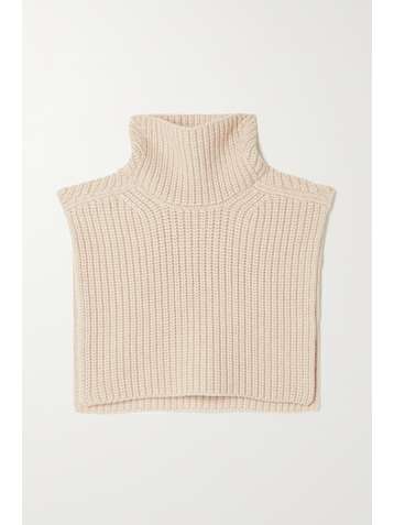 LORO PIANA Ribbed cashmere turtleneck bib