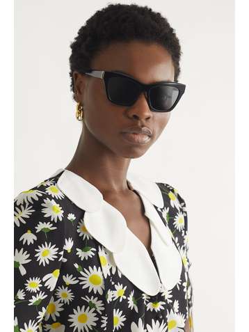 SAINT LAURENT Cat-eye acetate sunglasses