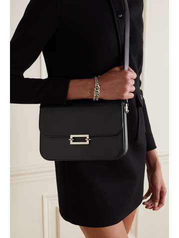 SAINT LAURENT Fermoir leather shoulder bag