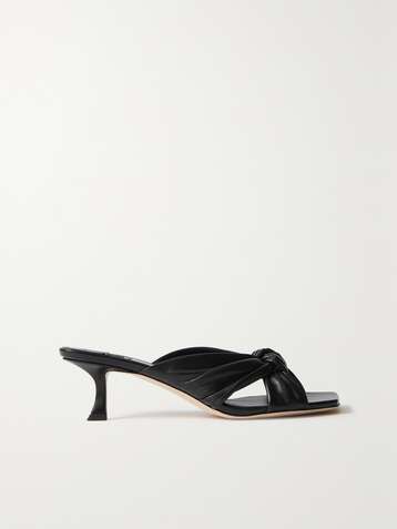 JIMMY CHOO Avenue 50 knotted leather mules