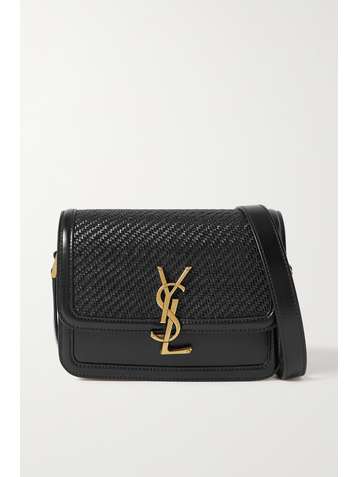 SAINT LAURENT Solferino small woven leather shoulder bag