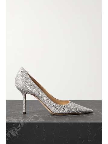 JIMMY CHOO Escarpins en cuir à paillettes Love 85