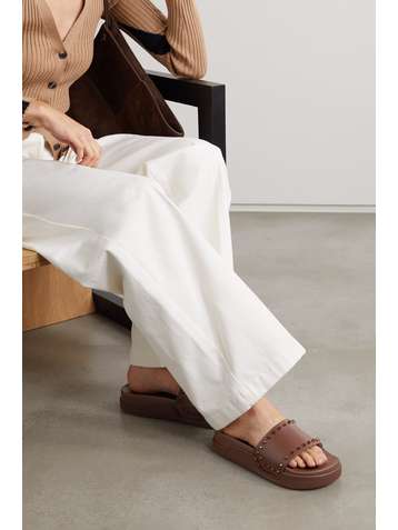 CHRISTIAN LOUBOUTIN Pool Stud spiked leather slides