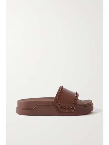 CHRISTIAN LOUBOUTIN Pool Stud spiked leather slides