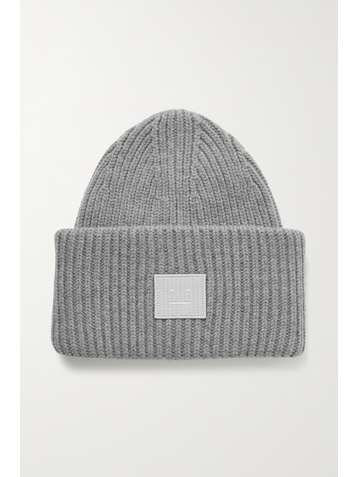 ACNE STUDIOS Appliquéd ribbed wool beanie