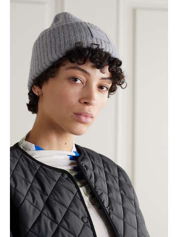 ACNE STUDIOS Appliquéd ribbed wool beanie