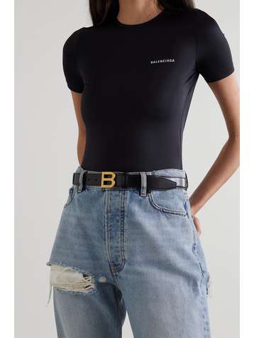 BALENCIAGA Hourglass Gürtel aus Leder