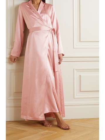 LA PERLA Morgenmantel aus Seidensatin