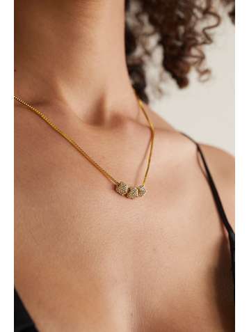 VALENTINO Valentino Garavani Rockstud gold-tone crystal necklace