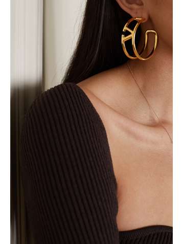 VALENTINO Valentino Garavani gold-tone hoop earrings