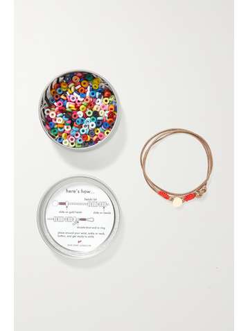 ROXANNE ASSOULIN Kit pour collier en corde, émail et métal doré Heishi DIY