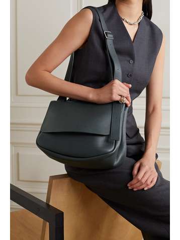THE ROW Sac porté épaule en cuir texturé Mail Small
