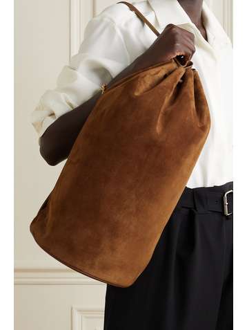 THE ROW Massimo suede backpack