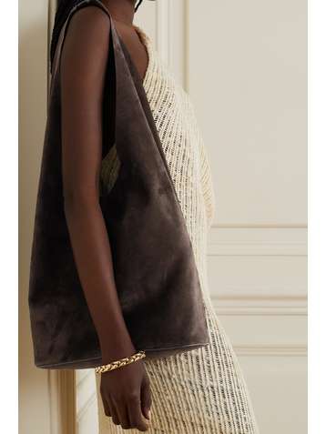 THE ROW Bindle Three suede shoulder bag