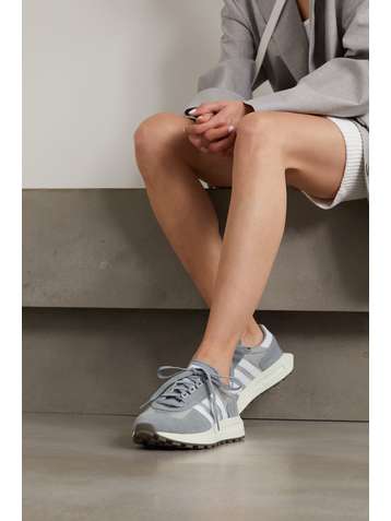 ADIDAS ORIGINALS Retropy E5 leather-trimmed suede and nylon sneakers