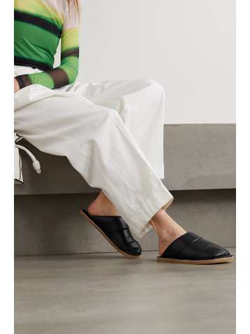 DRIES VAN NOTEN Quilted leather slippers