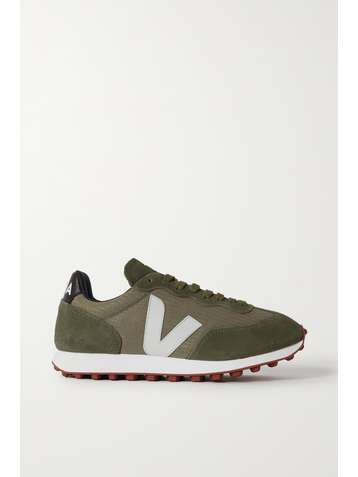 VEJA Rio Branco leather-trimmed ripstop and suede sneakers