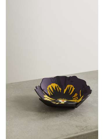 LOEWE + Joe Brainard Schale aus Leder mit Einlegearbeit