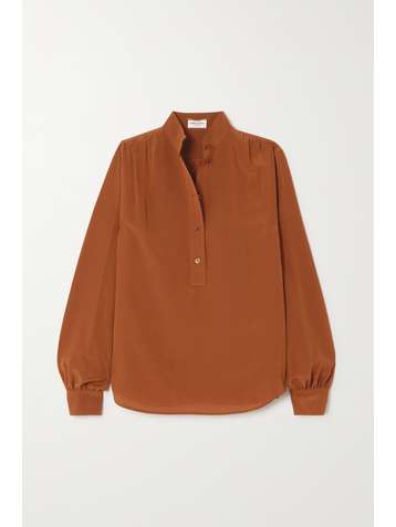 SAINT LAURENT Blouse en crêpe de Chine de soie